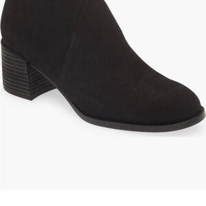 Eileen Fisher nubuck leather Women's Black Ankle Boots size 5